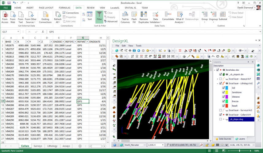 SpatialXL for mining and engineering